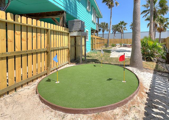 Three hole mini golf course/putting green