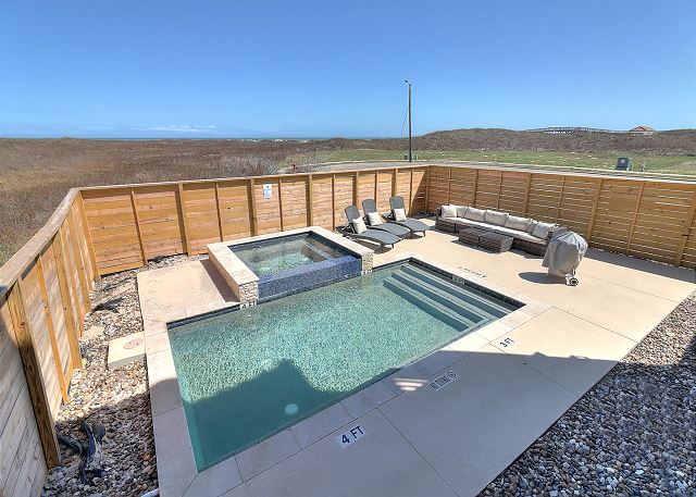 Private pool and heated spa