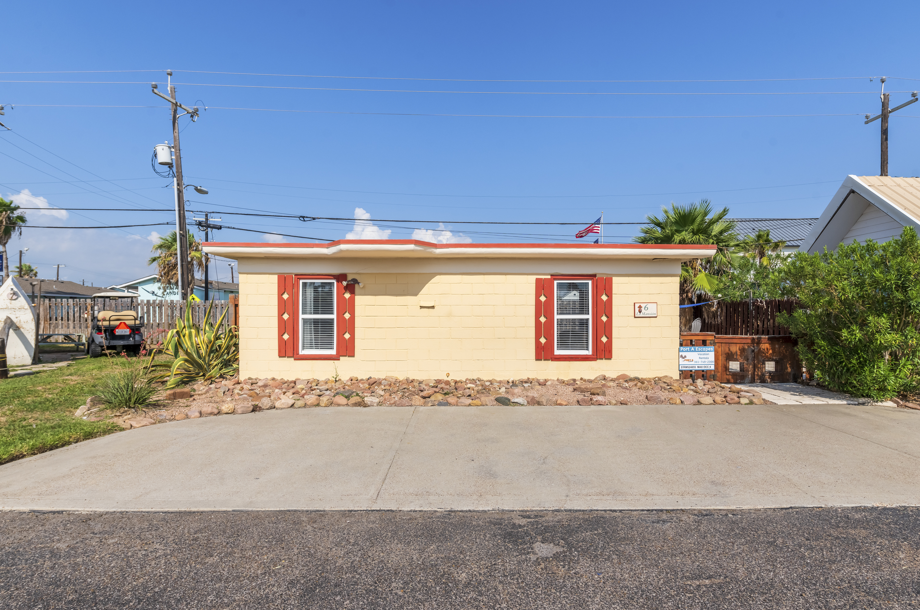 Parking for a maximum of two standard size vehicles