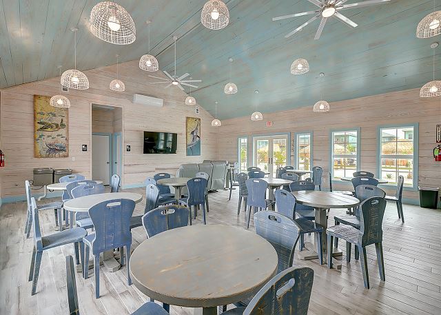 The Retreat has a full kitchen, living area, bathrooms, and flat screen tv. The Retreat can seat 40 people and can be rented out for events!