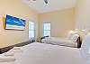 Fourth bedroom with two Queen Beds.  Flat screen TV for your convenience.