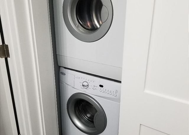 Stacked washer and dryer