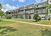 Courtyard View between Bldg A & B, follow the path to the community pool and boat slips and private fishing pier. 