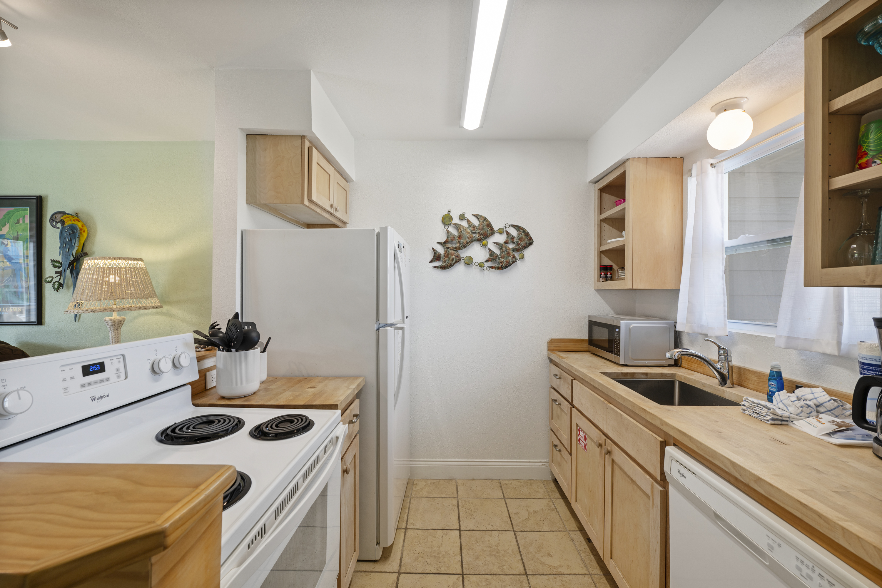 Experience culinary charm in this cozy vacation rental kitchen