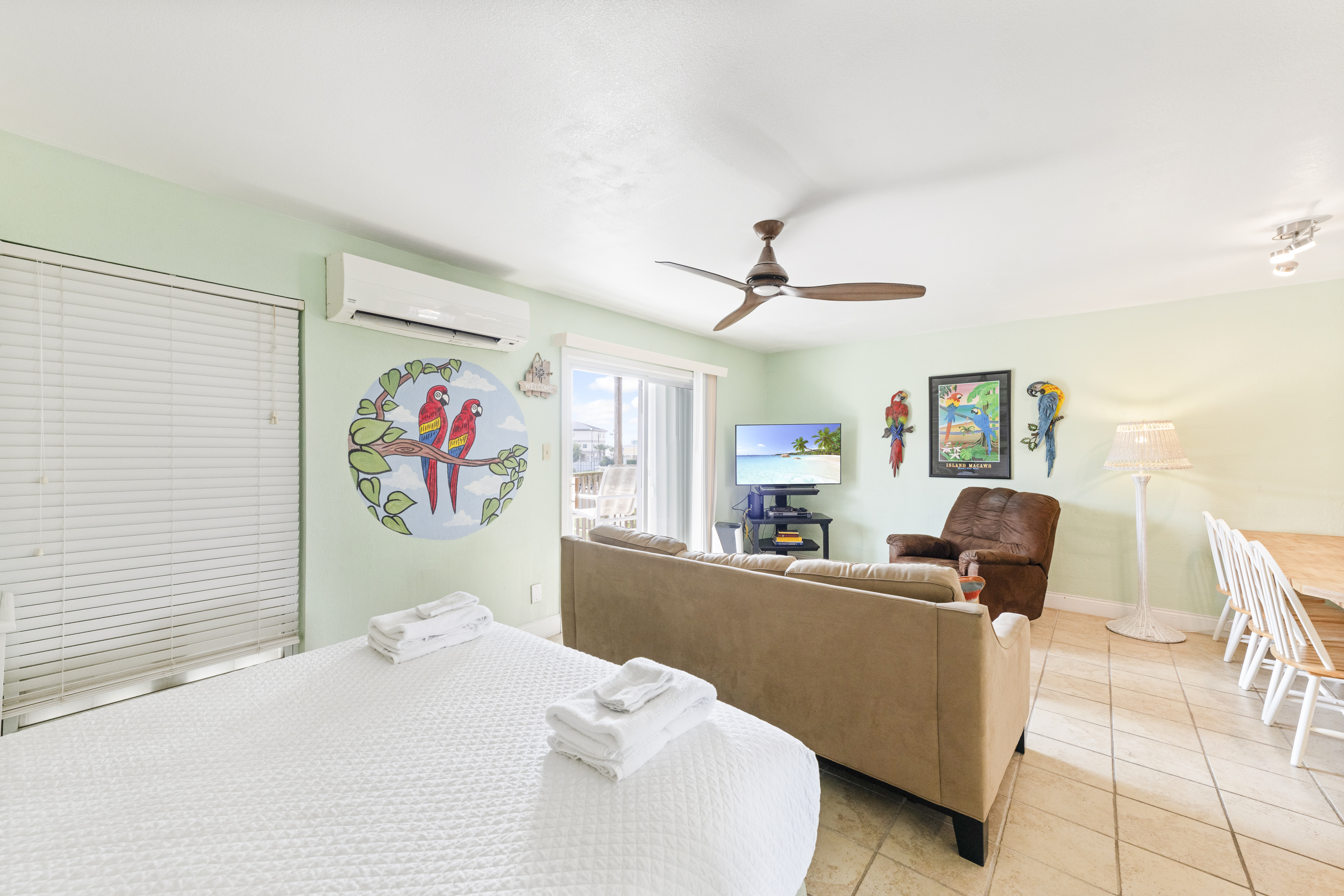 Kick back and enjoy downtime in the cozy living space