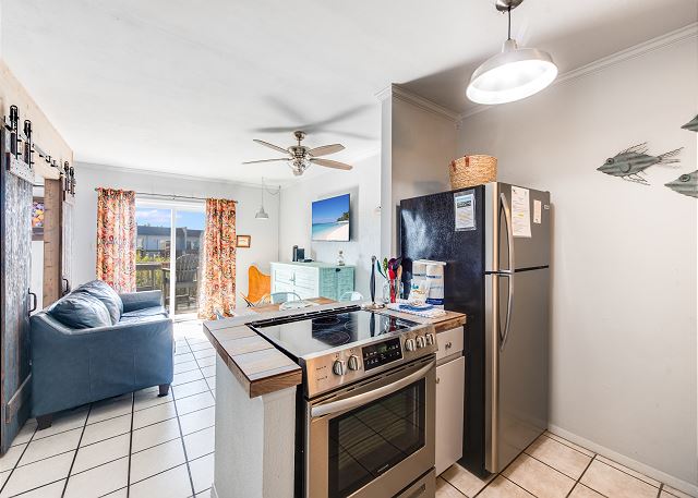 Kitchen and living room