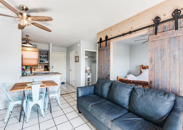 Living room and dining area