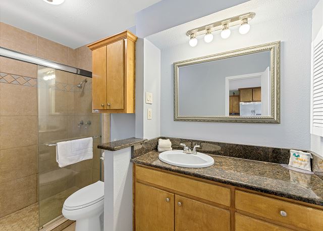 Bathroom with walk in shower