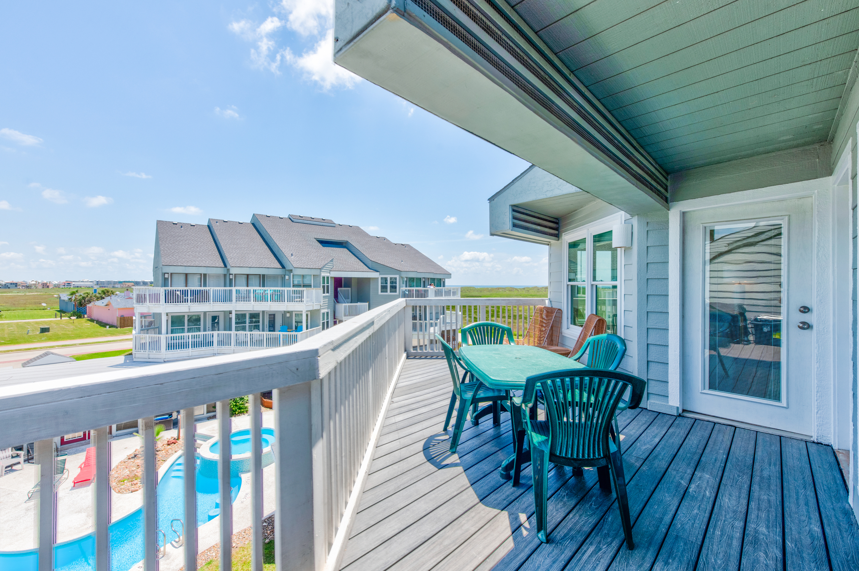 View of outdoor dining space
