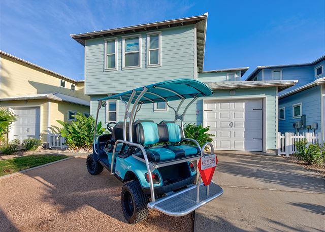Golf cart included with rental - signed waiver required. 