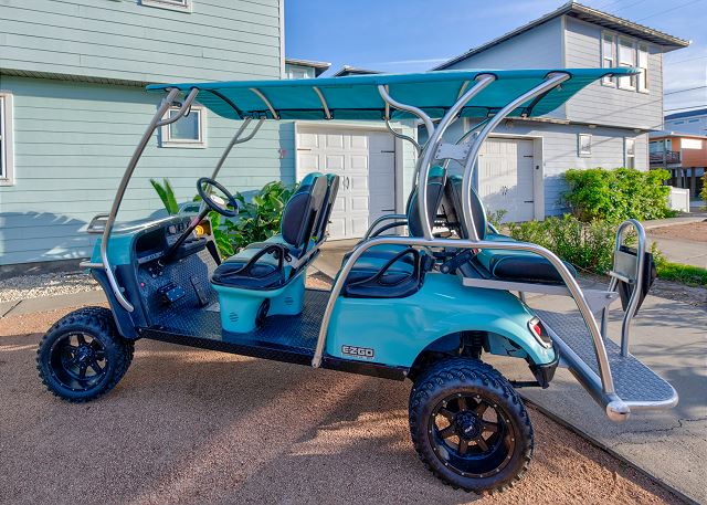Golf cart included with rental - signed waiver required.