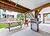 Outdoor picnic and grilling area