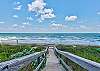 Mustang Island Beach Club boardwalk to the beach!