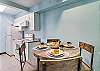 Dining area into kitchen