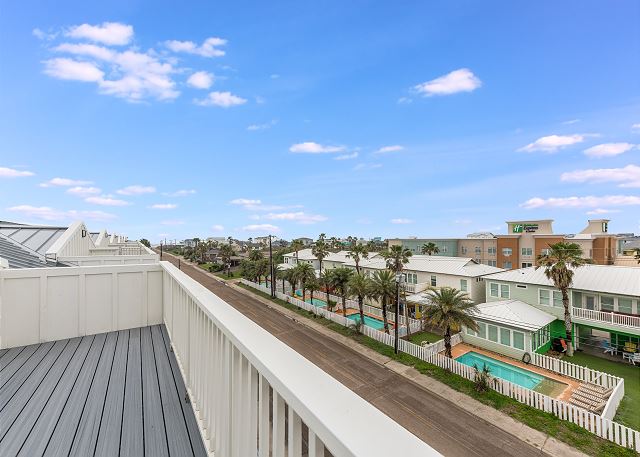 View from rooftop sitting area