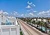 Rooftop deck with a view of the Gulf of Mexico!