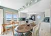 Dining area with panoramic views of the ocean