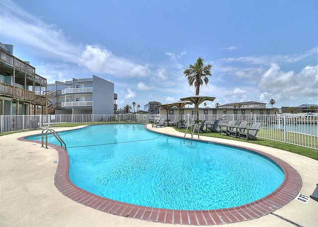 Pool view facing the C & B bldg