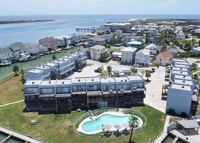 Birds Eye View of C bldg, top right condo is C2