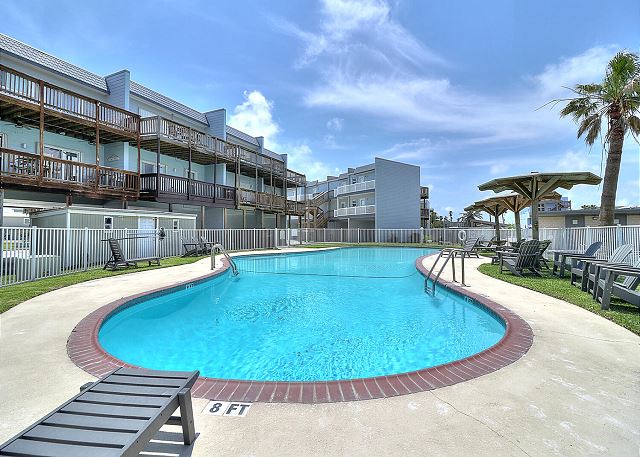 Pool view facing the C & B bldg