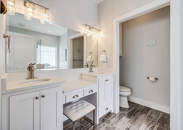 Primary bathroom with double vanity