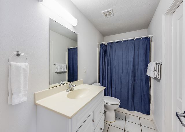 Bathroom with tub shower combo