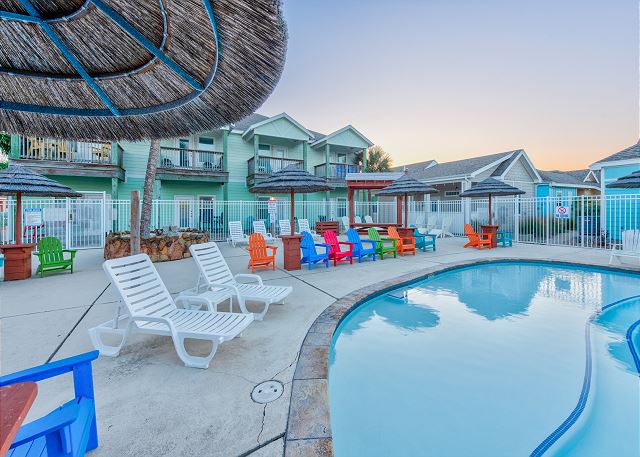 Poolside seating made for sunbathing!