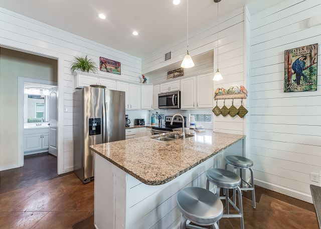 Island breakfast bar for casual dining