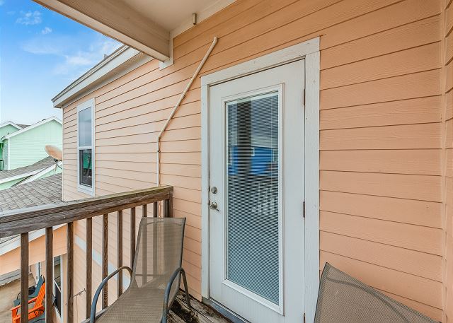 Second story balcony door