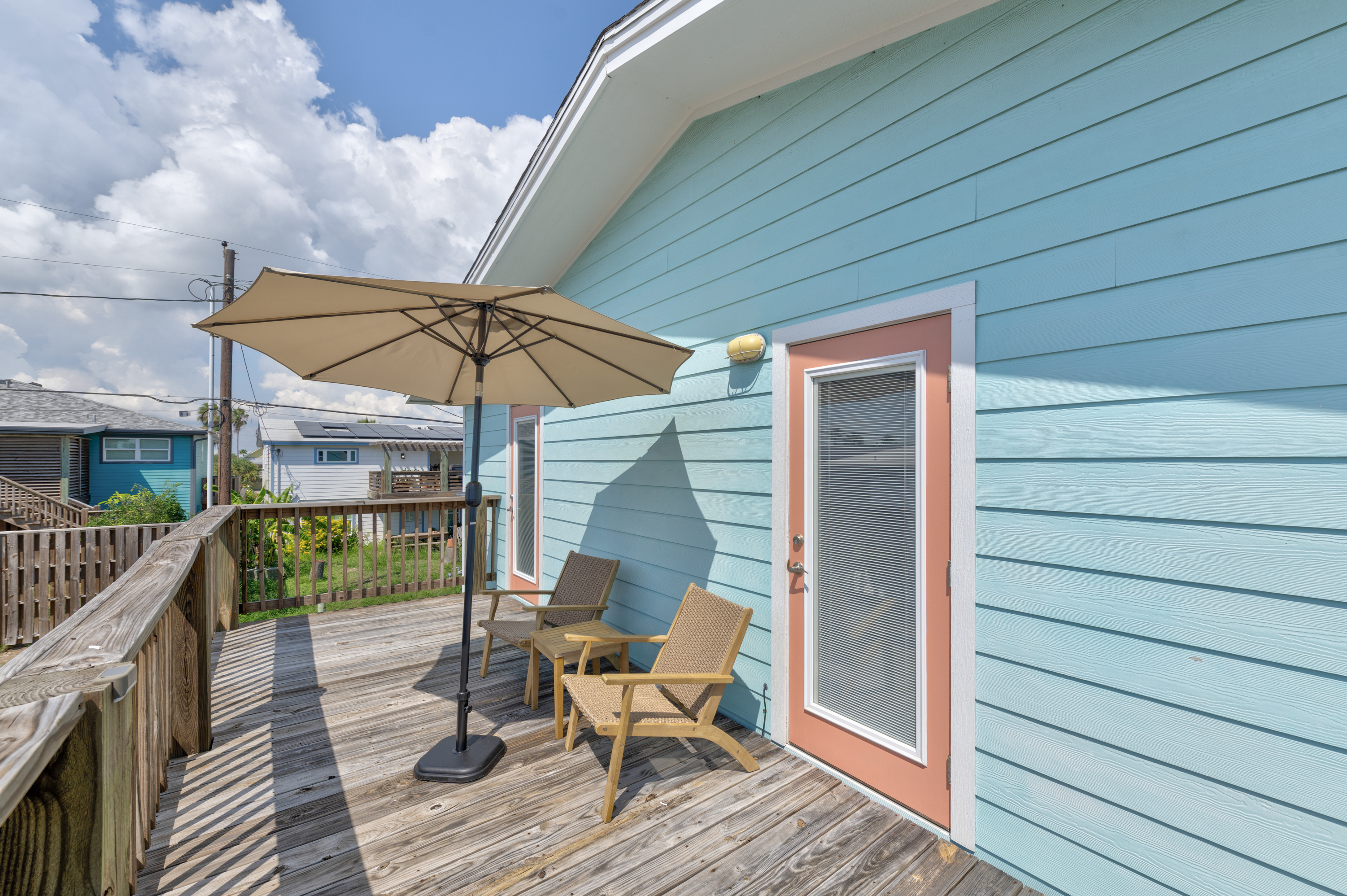 Relaxation comes easy on this sun-kissed deck