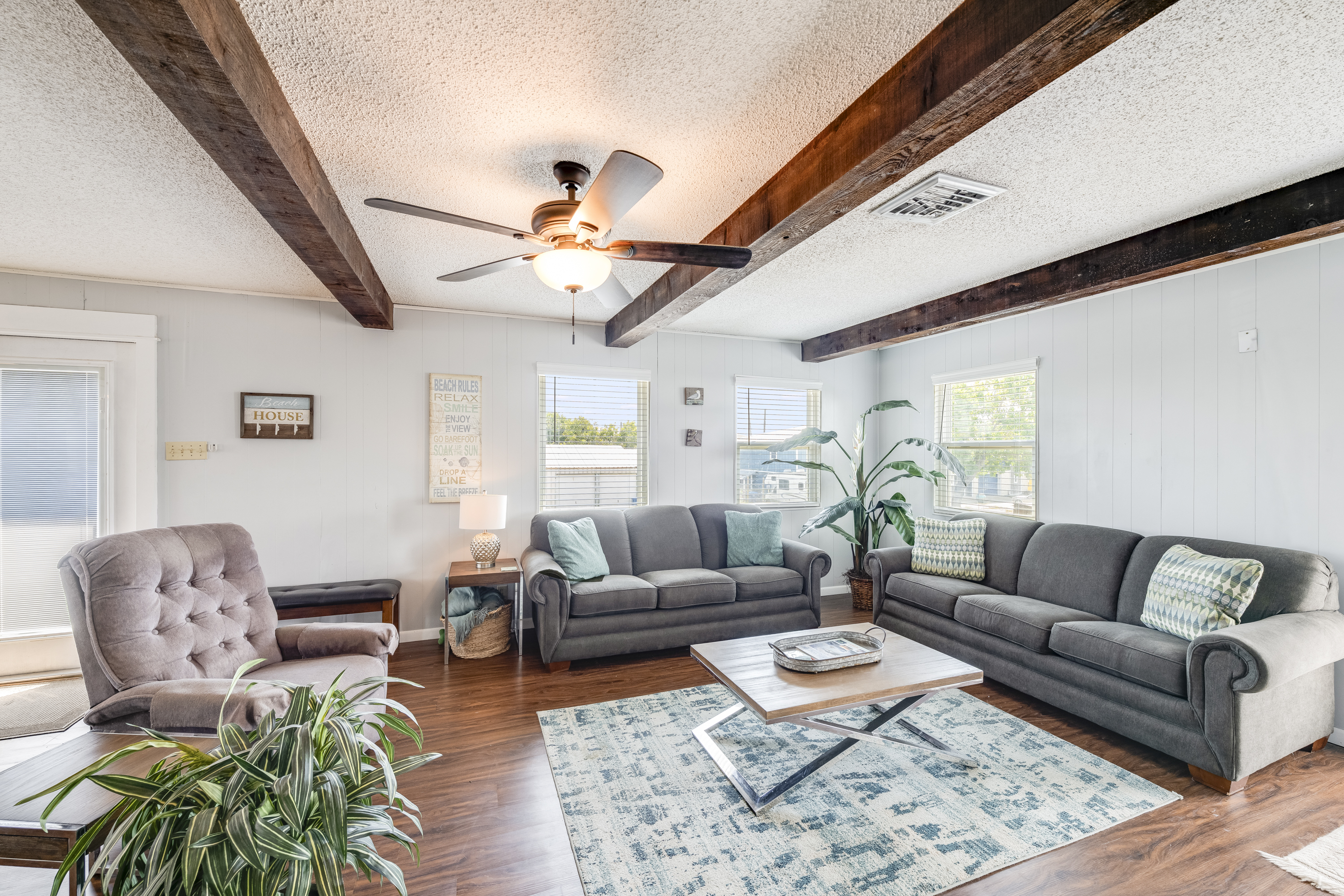 Casual charm and cozy seating for the perfect unwind