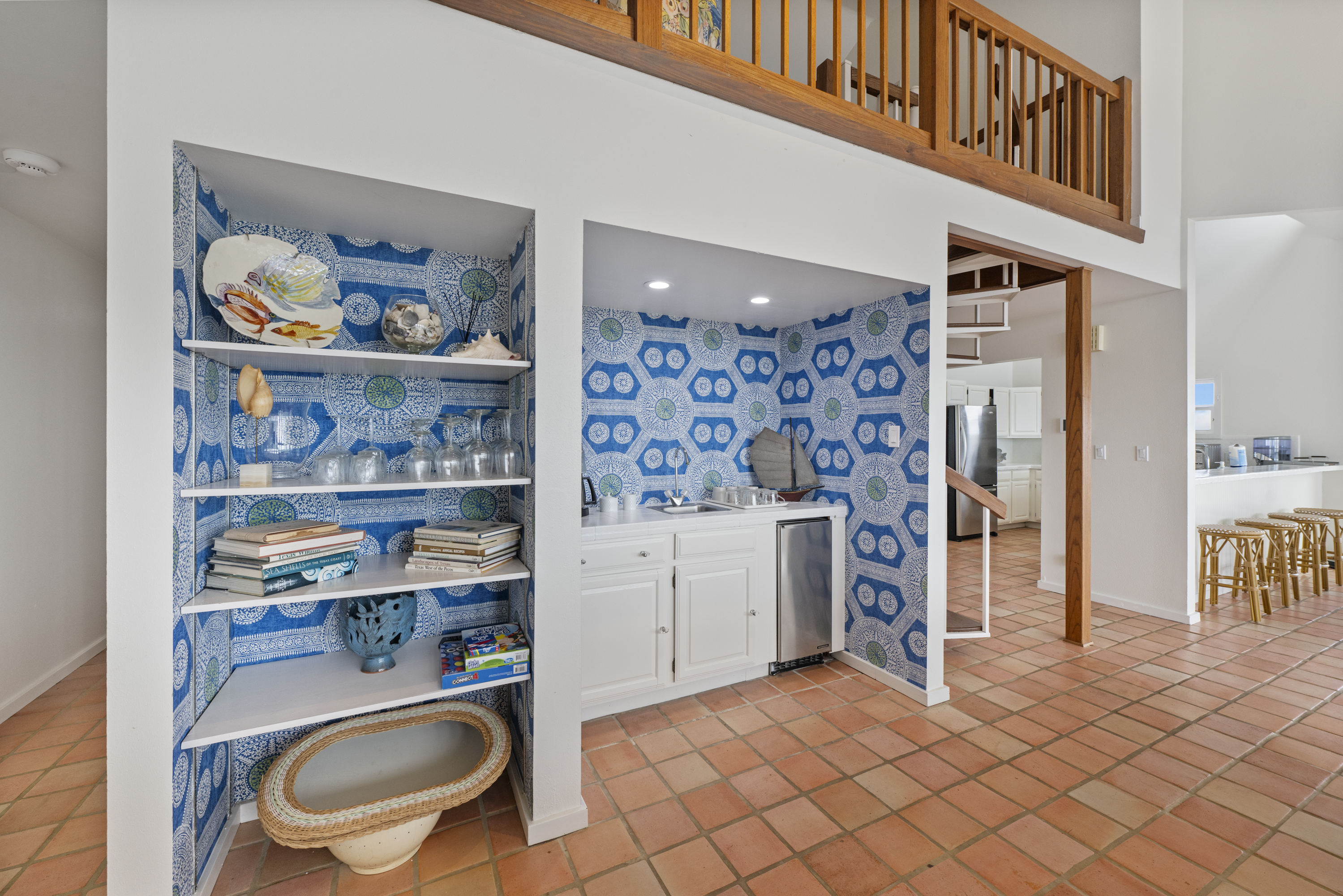 Perfect for Relaxing or Entertaining - Coffee Station, Wet Bar/Minifridge and Stemware 