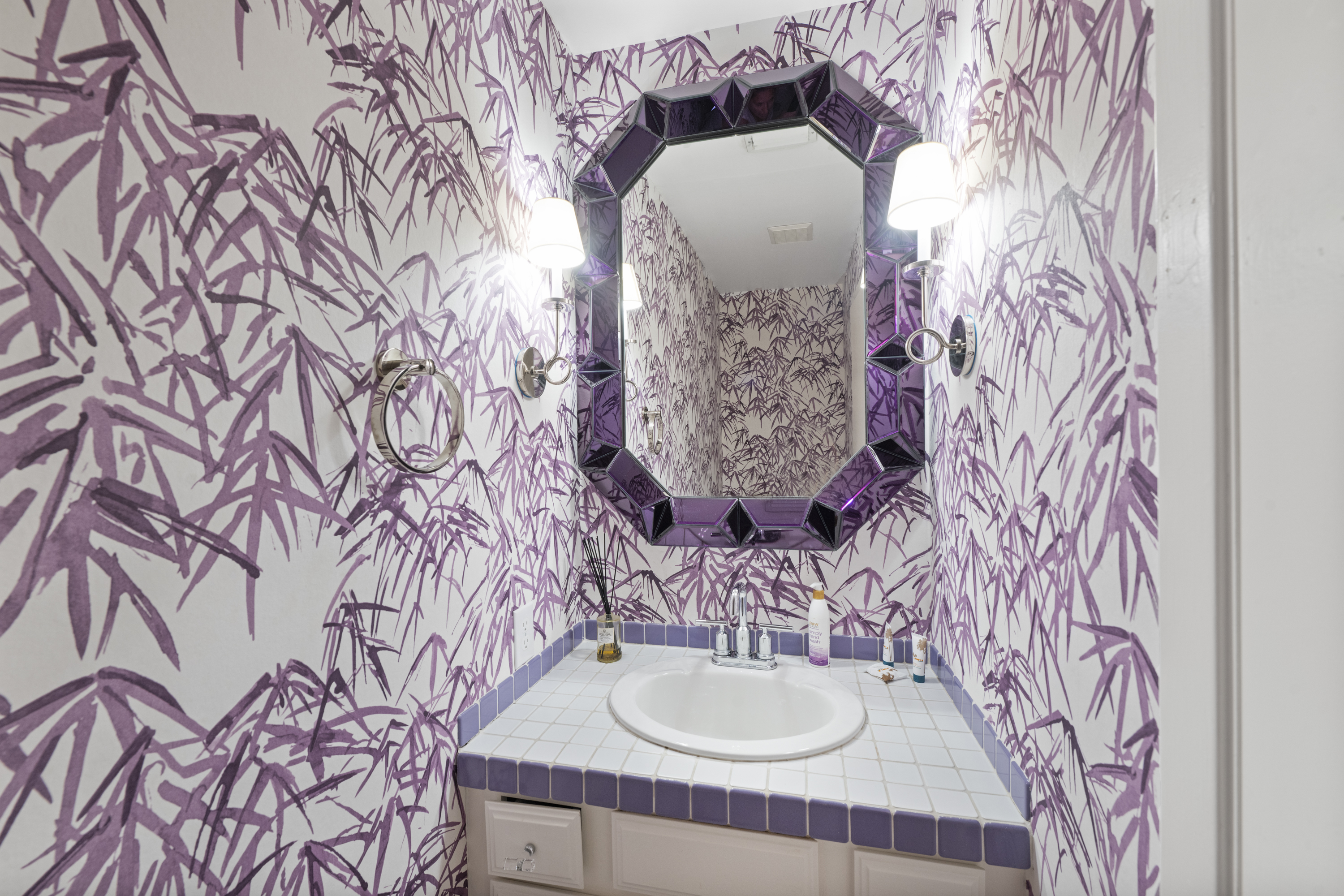 Stylish 1st Floor Half-Bath that Pops with Personality