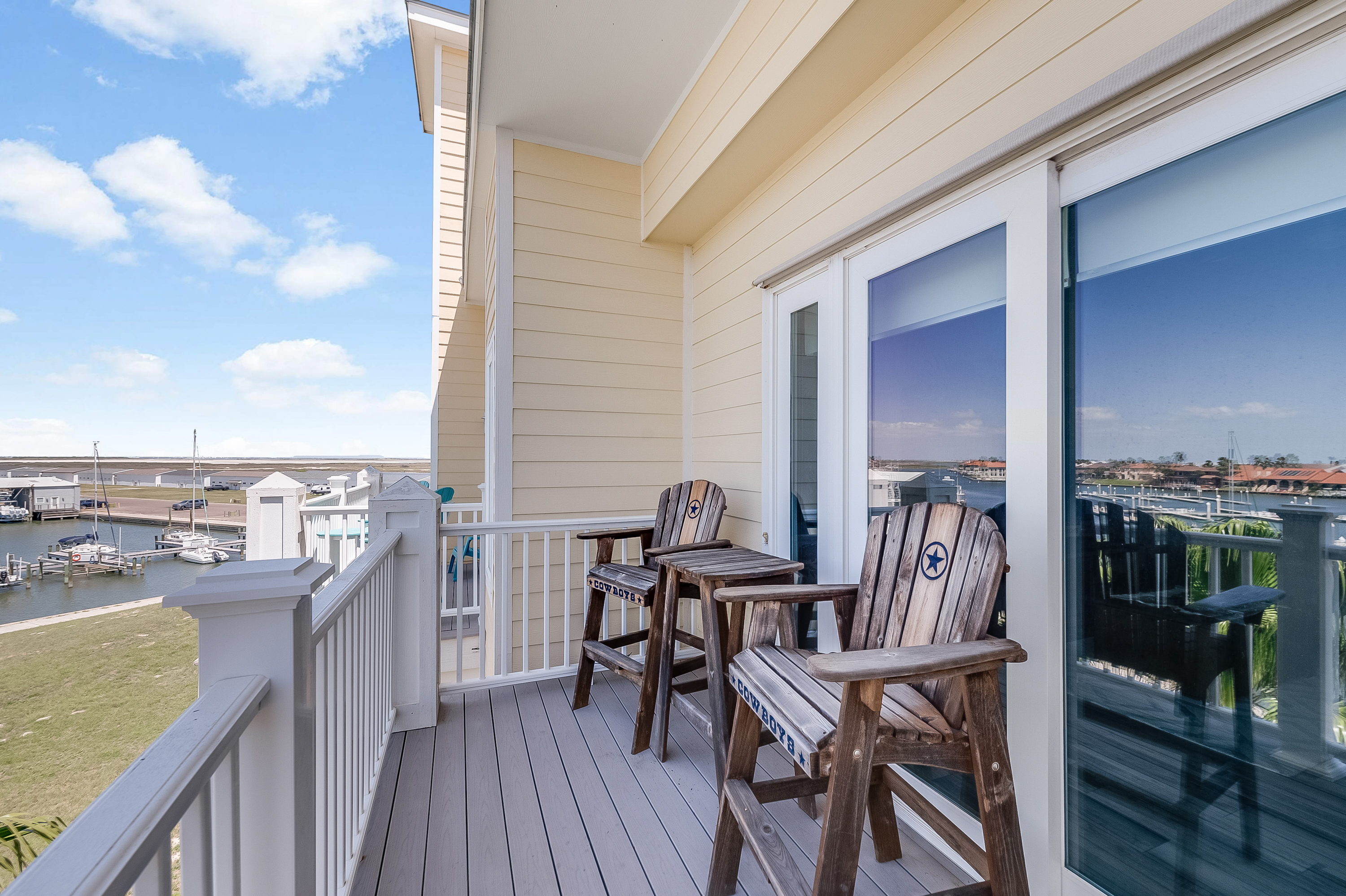 Enjoy the Marina Views from the 3rd Floor Patio off the Living Area 