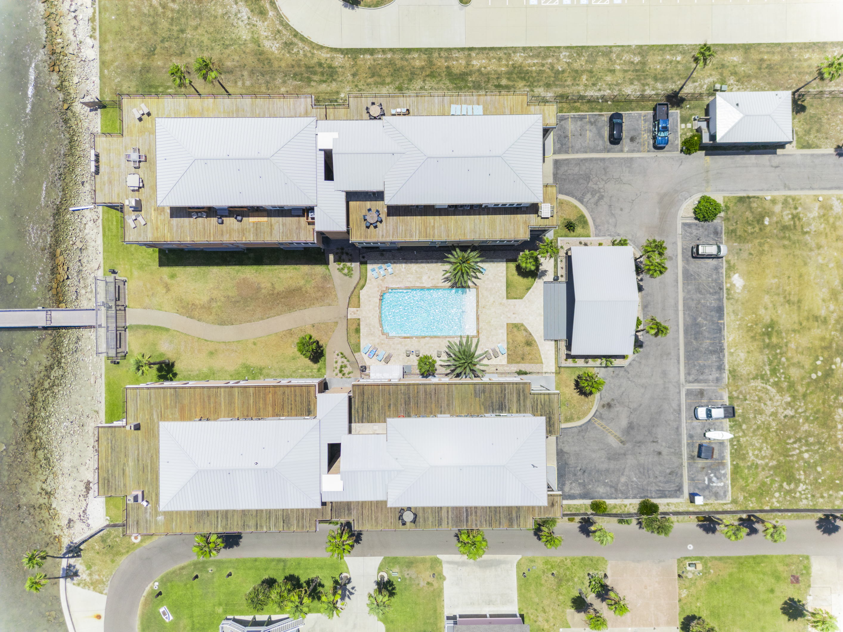 Aerial View Showcases the Full Porperty Layout