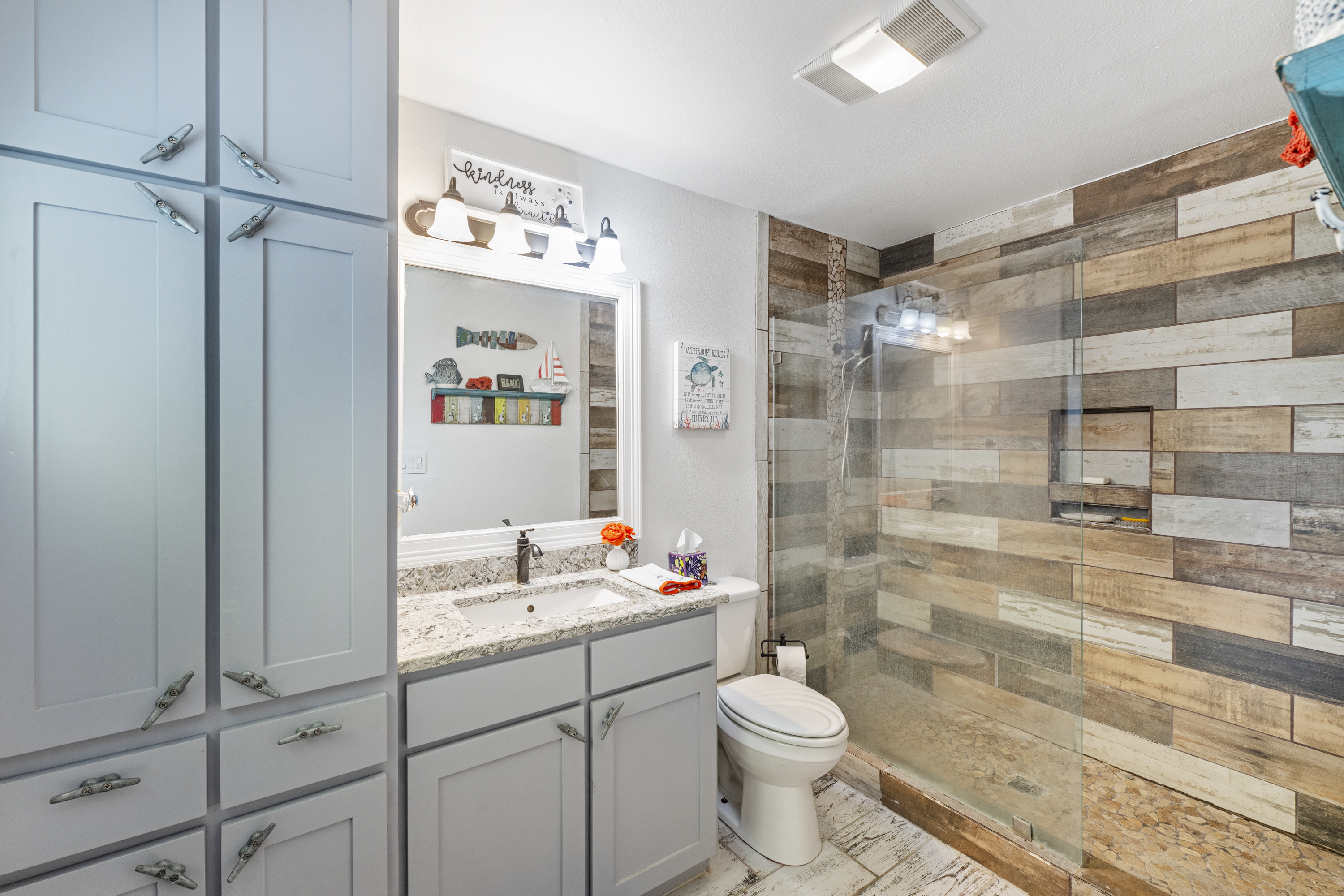 Primary King Suite''s Private Bath and Walk-In Shower