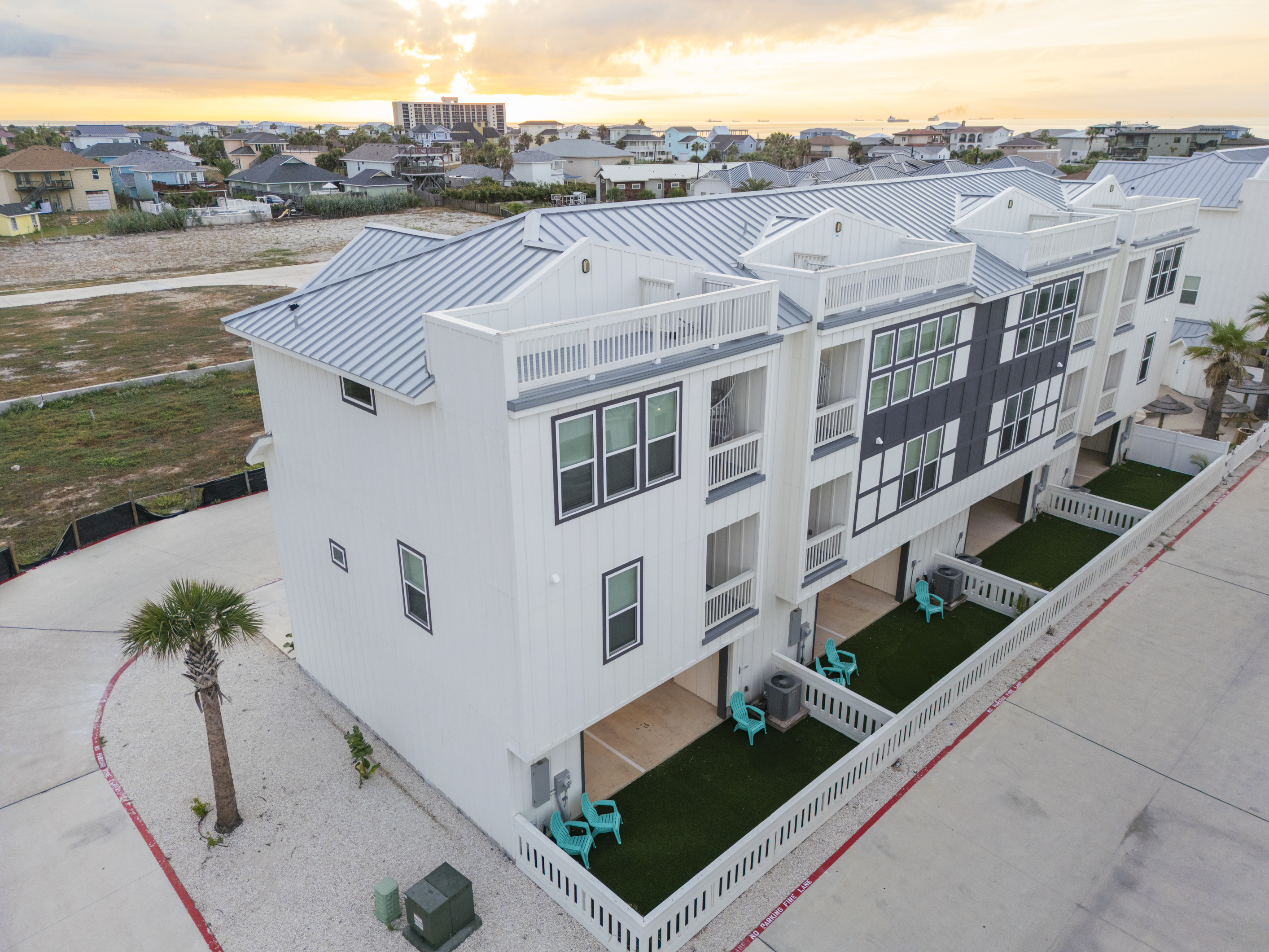 Aerial view of Rooftop Patios: Explore stunning views of the Gulf Coast 
