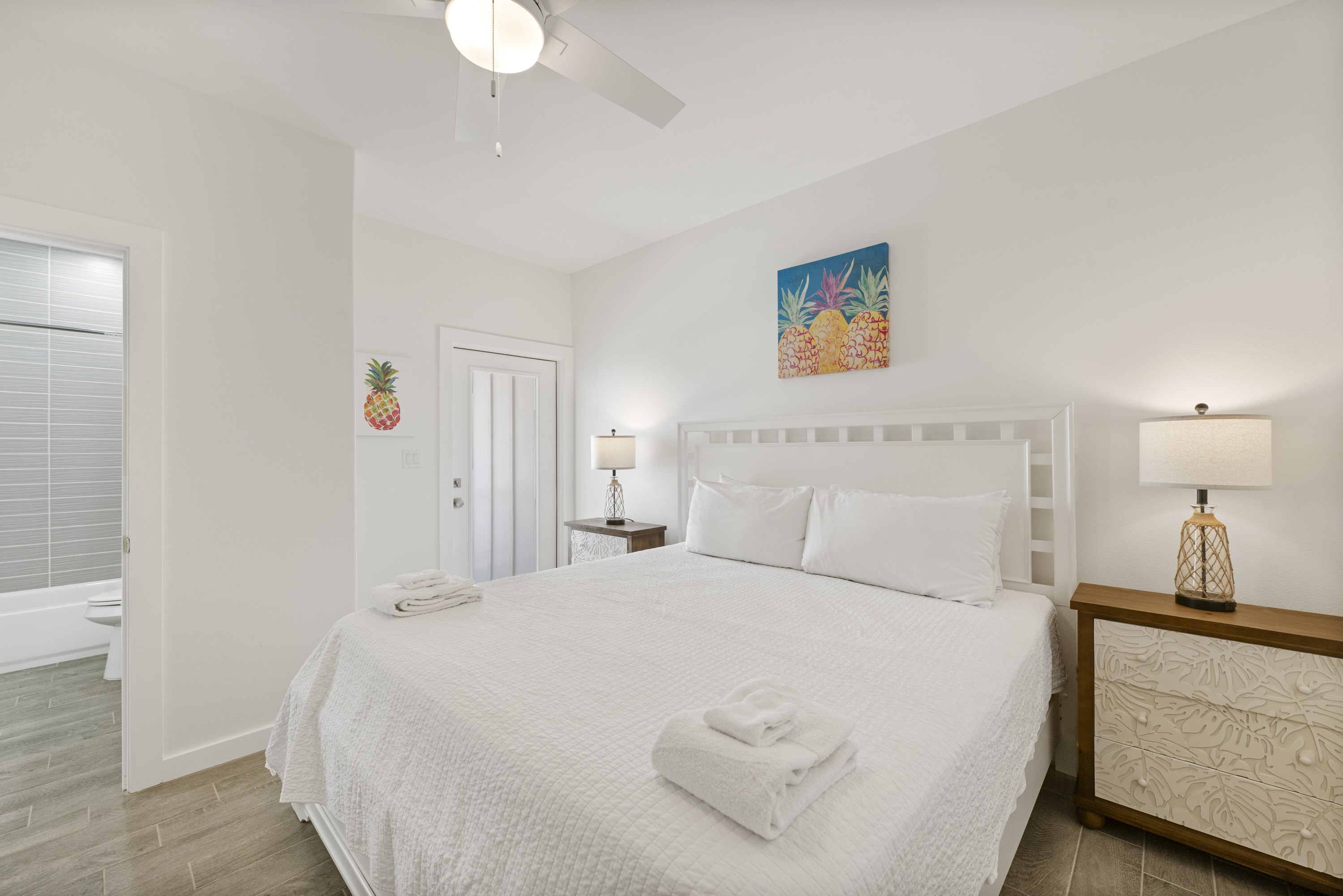 Sweet as a Pineapple: King Suite with Patio Access 