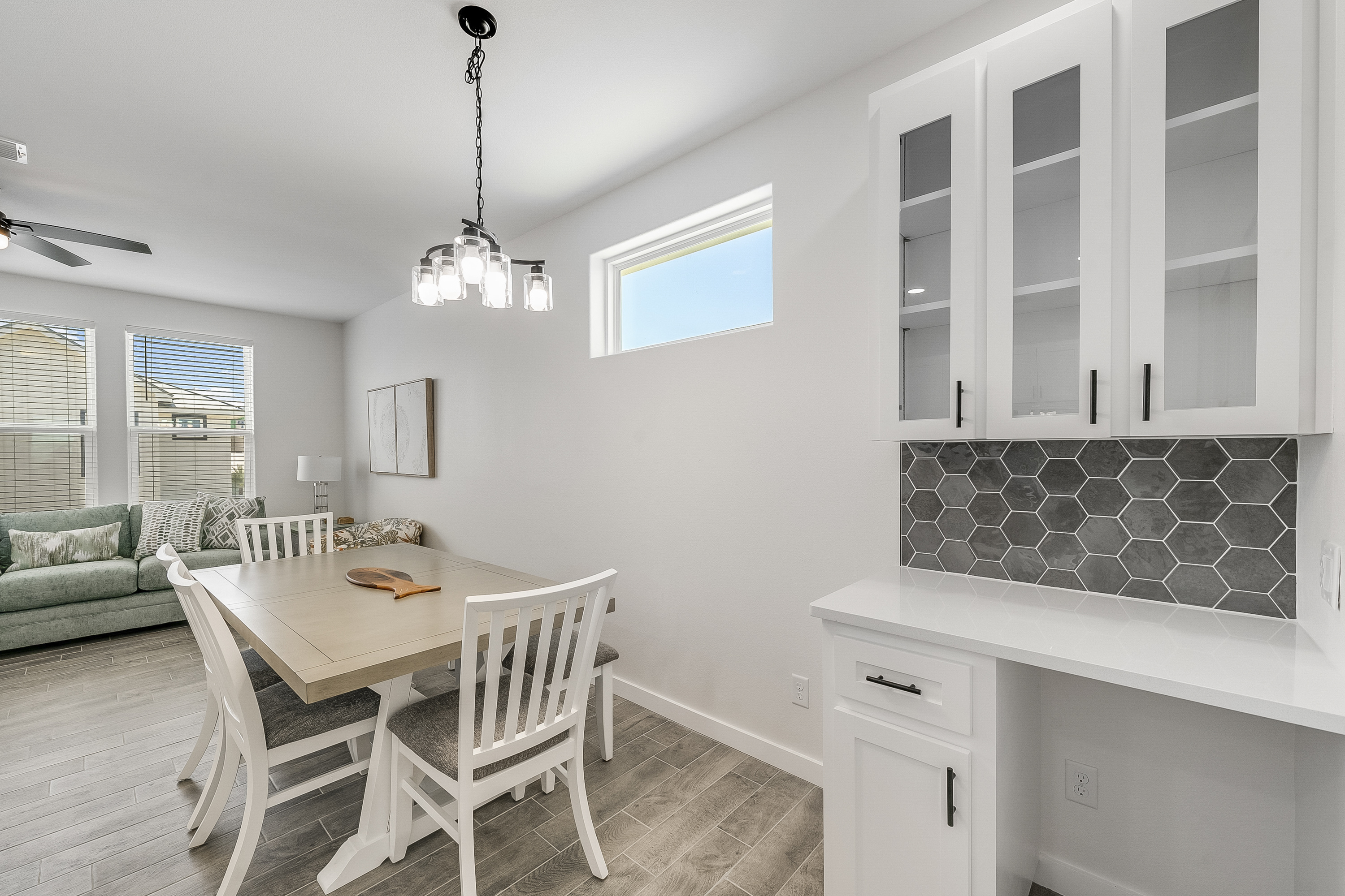 Gather Around- Room for 6 at Dining Table, with 5 More Seats at Kitchen Counter