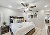 King size bed and flat screen TV