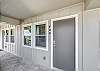 Exterior door that opens into the bedroom