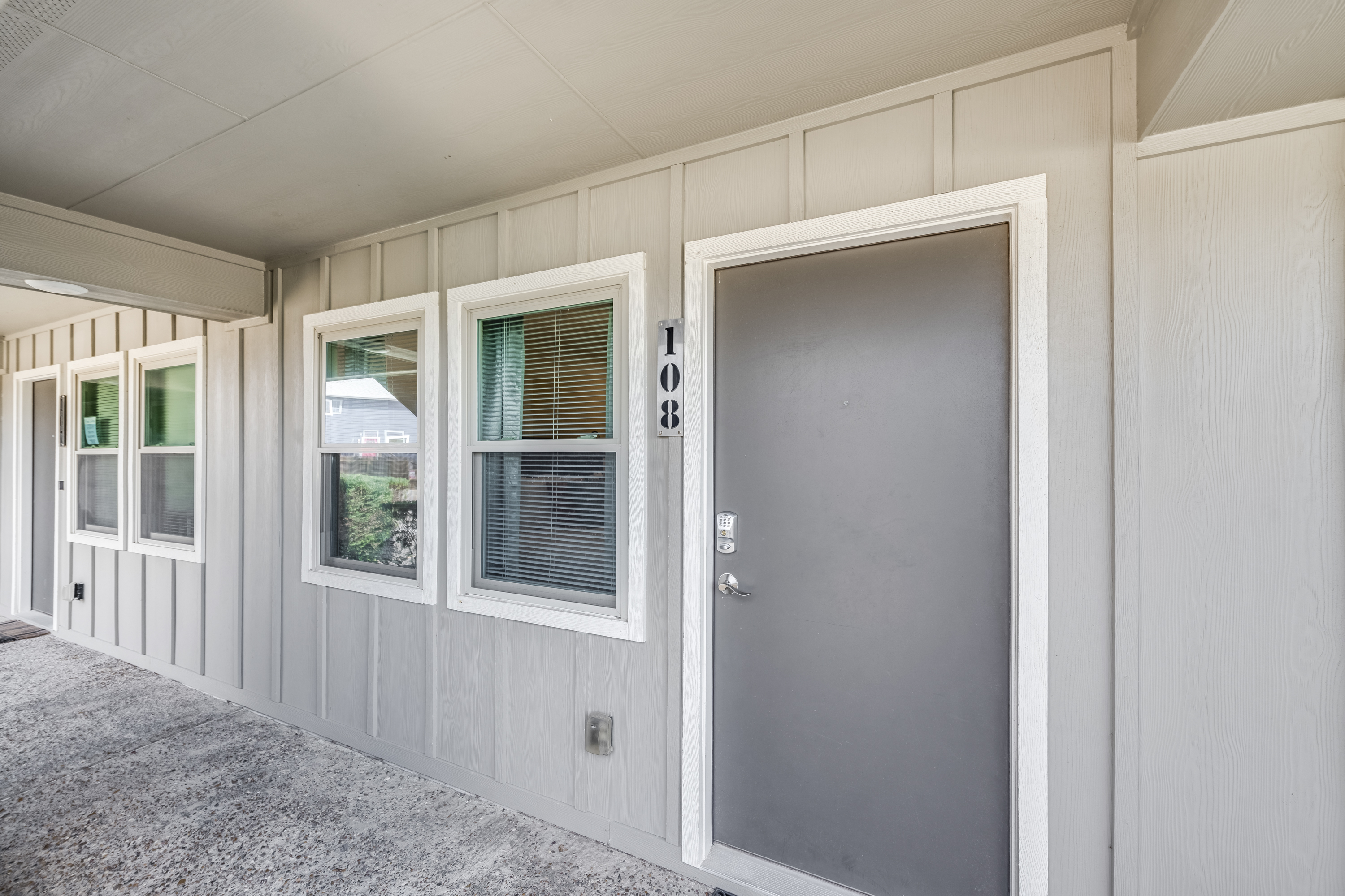 Wake up and step outside through your bedroom’s private exterior door!