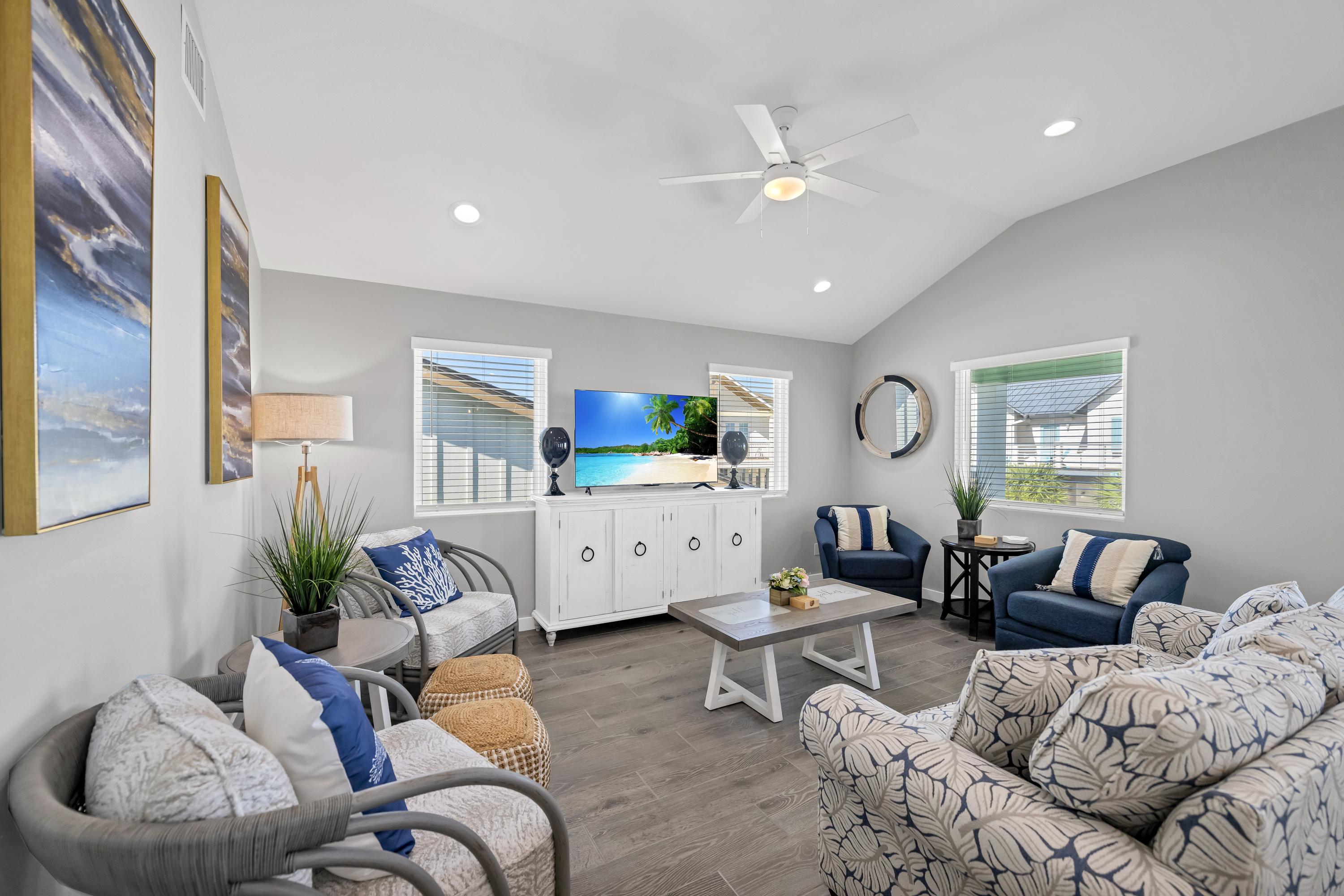 Relax, Unwind and Catch the Game or a Movie in the Inviting TV Area