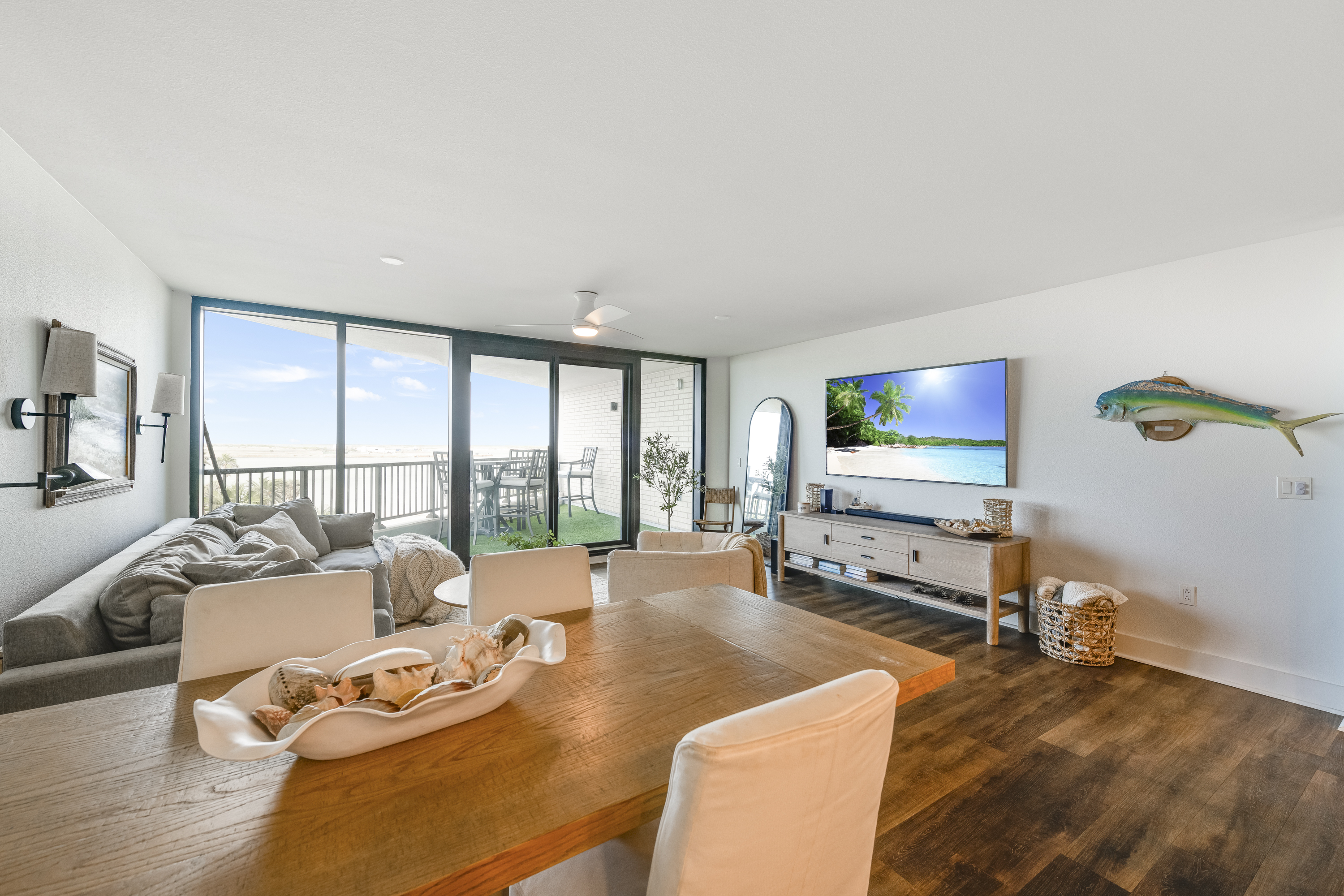 Cozy dining area just steps away from the inviting living room.