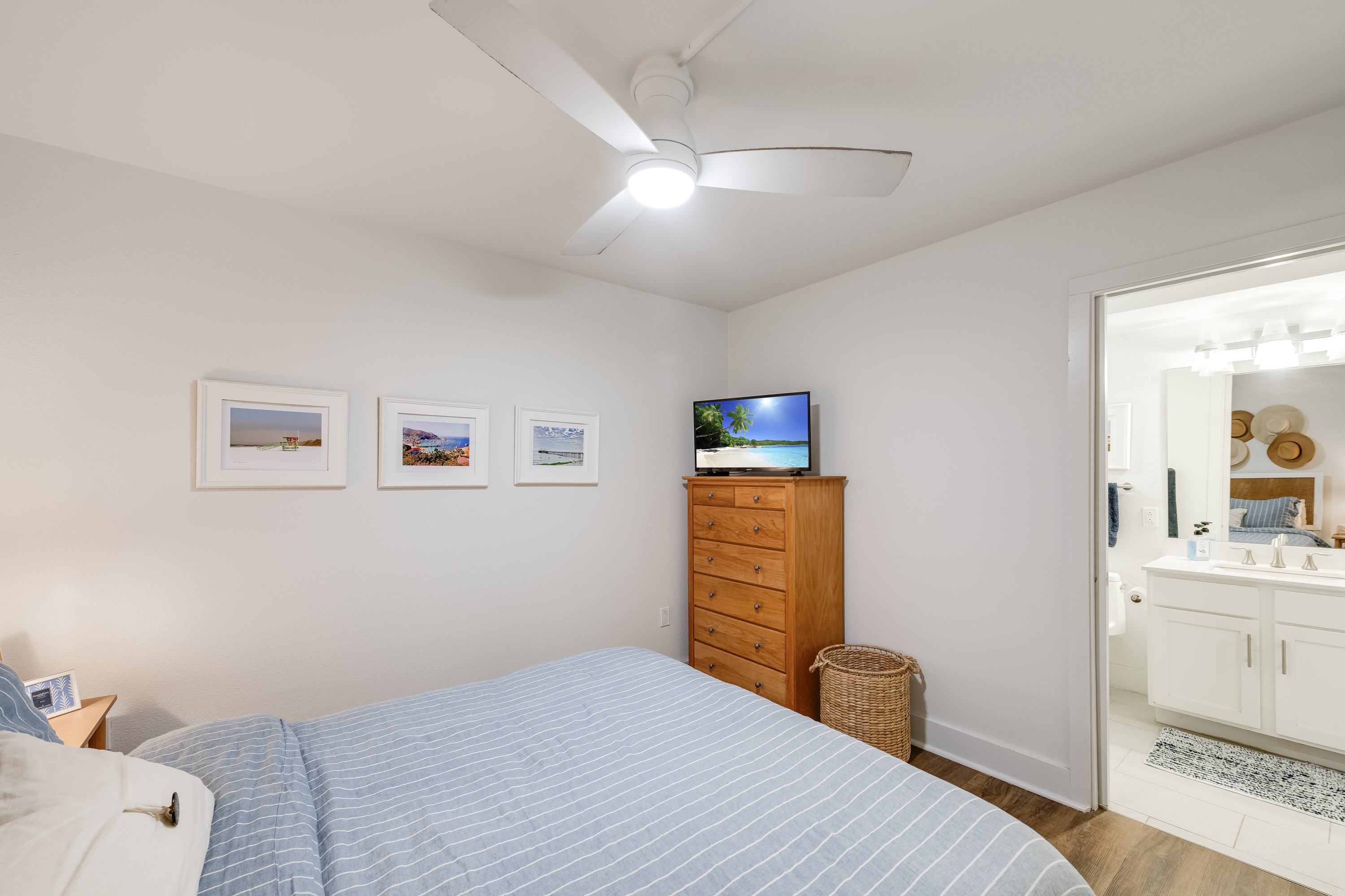 Your private sanctuary: queen suite with stylish furnishings and a serene ensuite bathroom