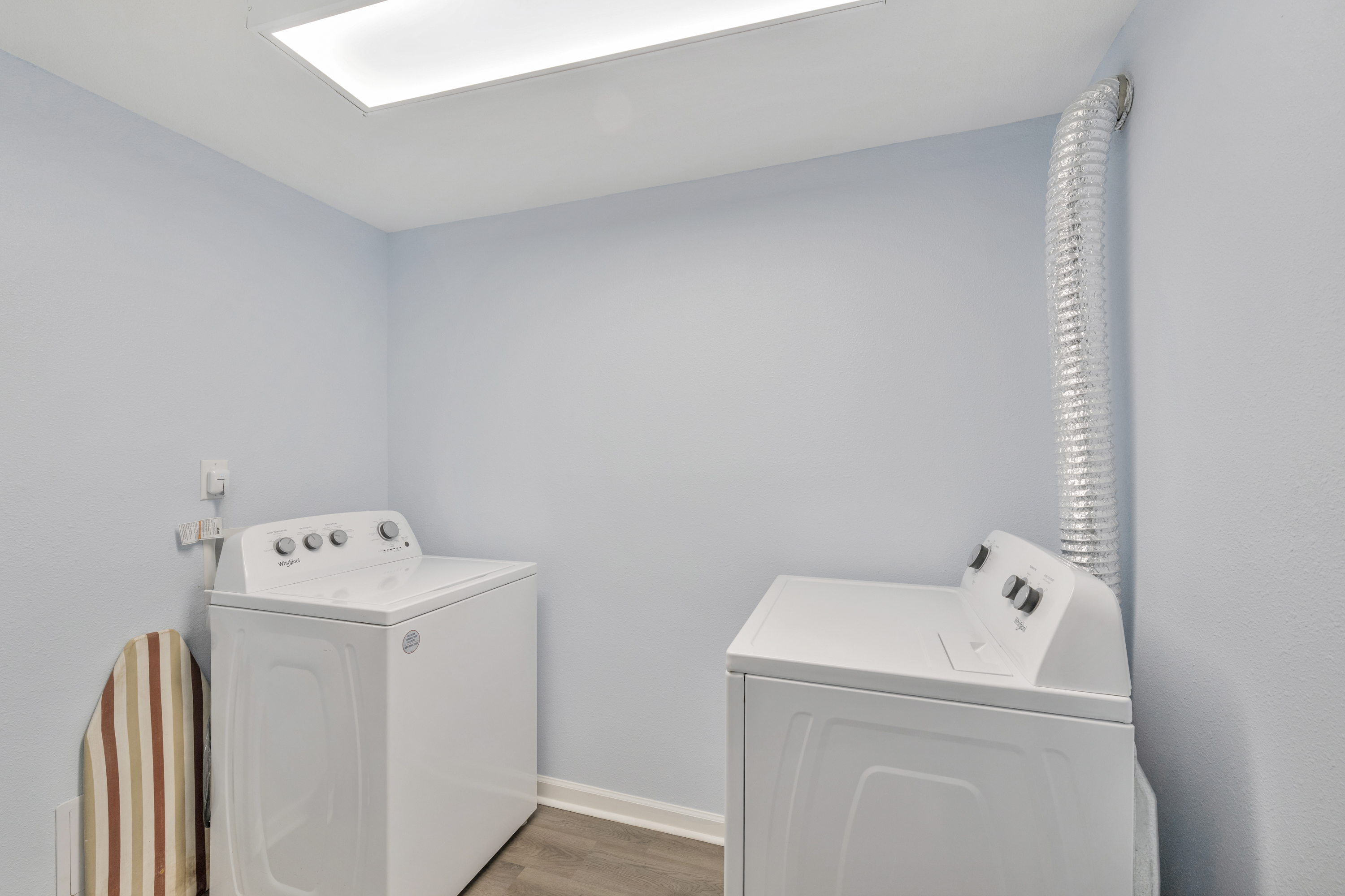 Laundry made easy with a personal washer and dryer included for guest convenience.