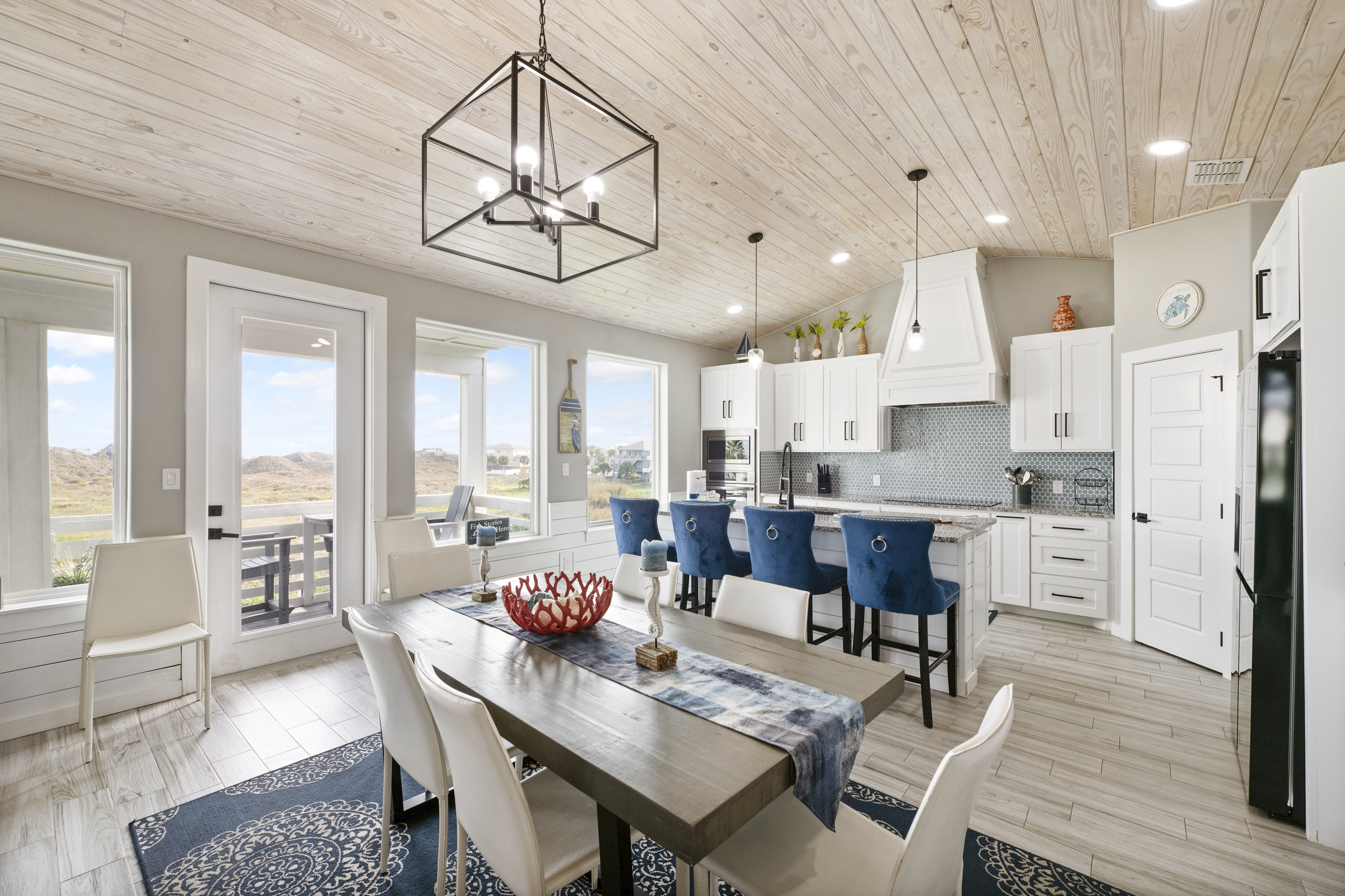 A spacious dining table perfect for enjoying meals and creating cherished memories with loved ones