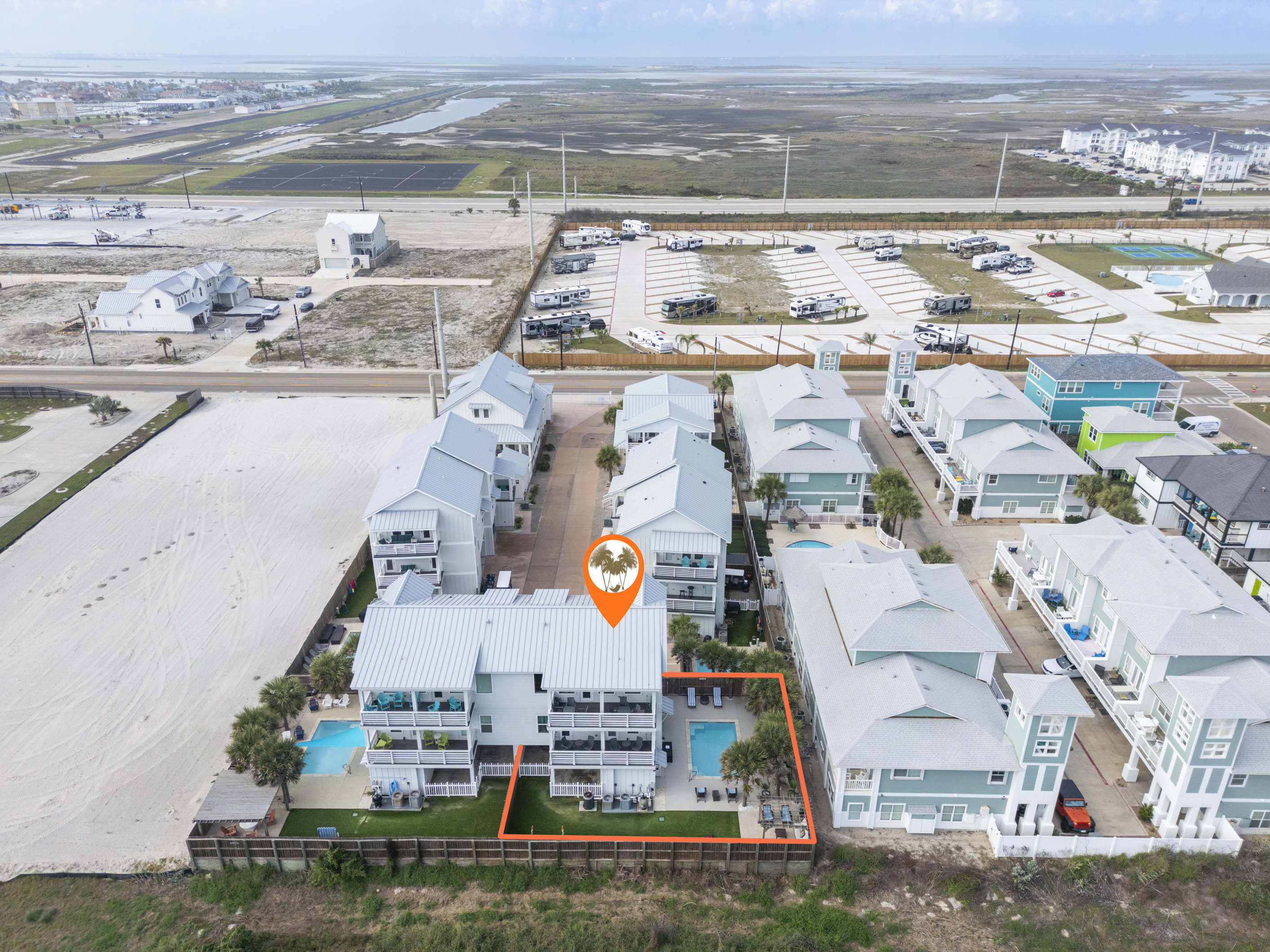 Aerial view—Casa De Crypto PPV500’s spectacular backyard.