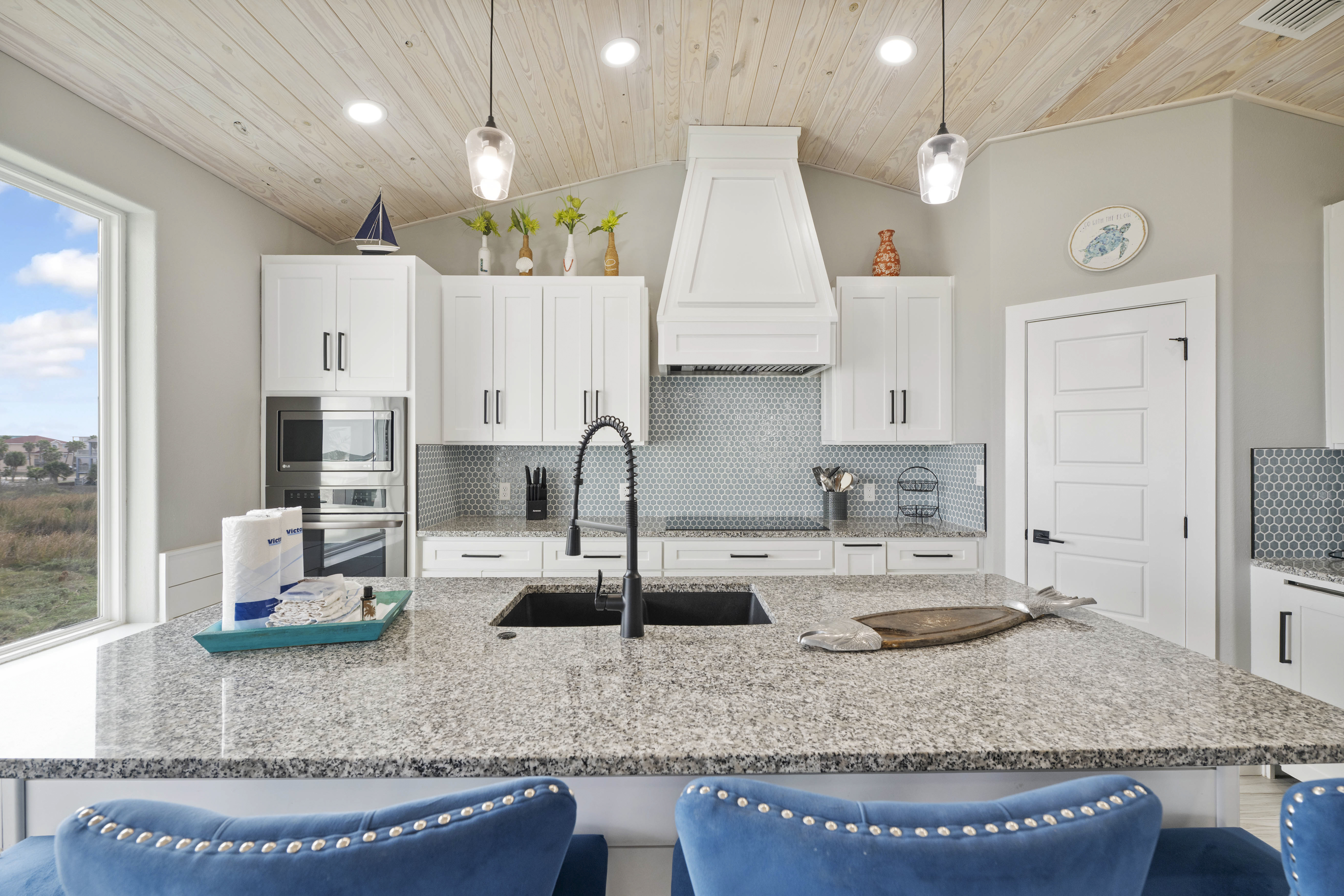Generous countertops and abundant storage make meal prep and organization a breeze