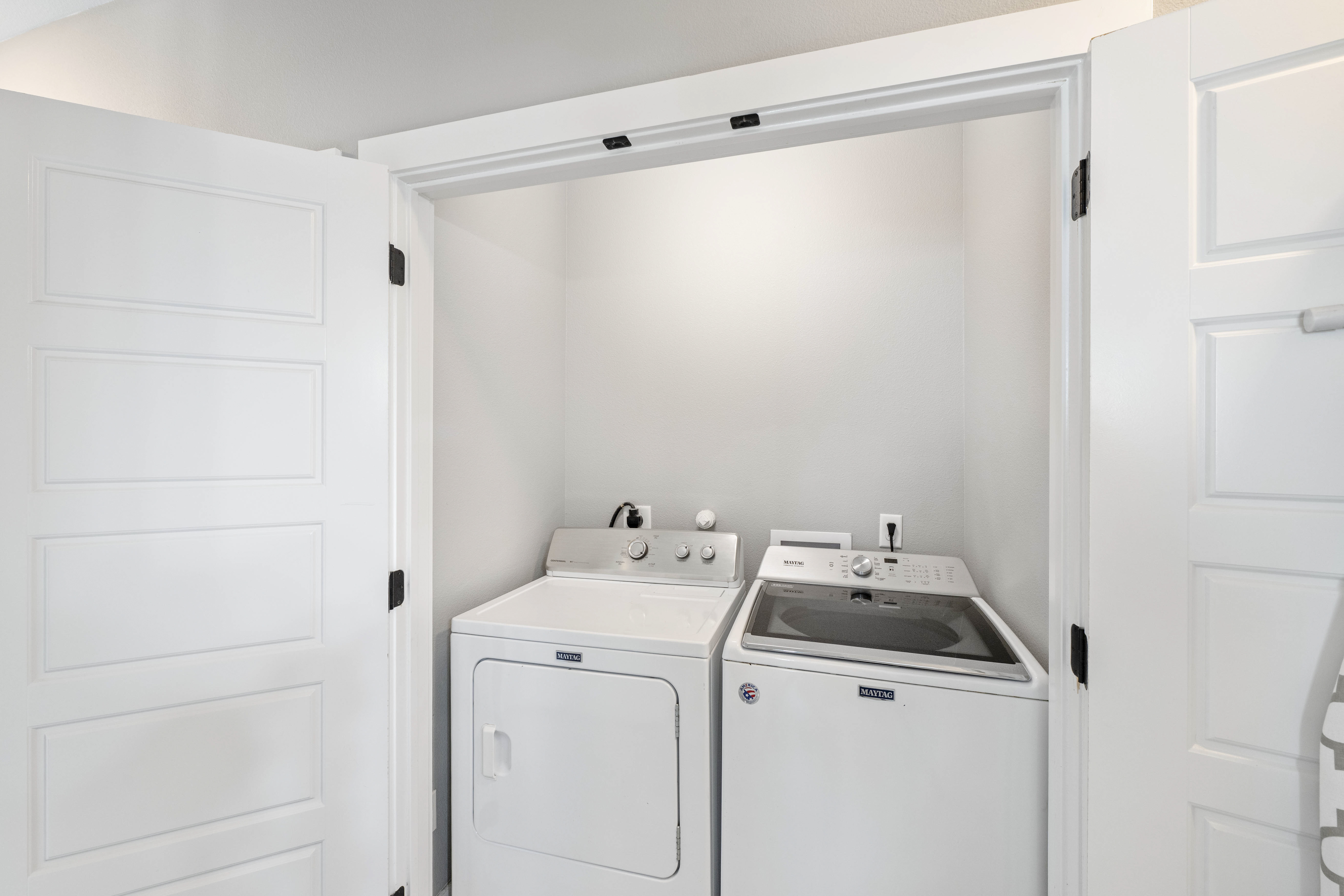 Convenient in-property washer and dryer available for guest use, ensuring a hassle-free stay.
